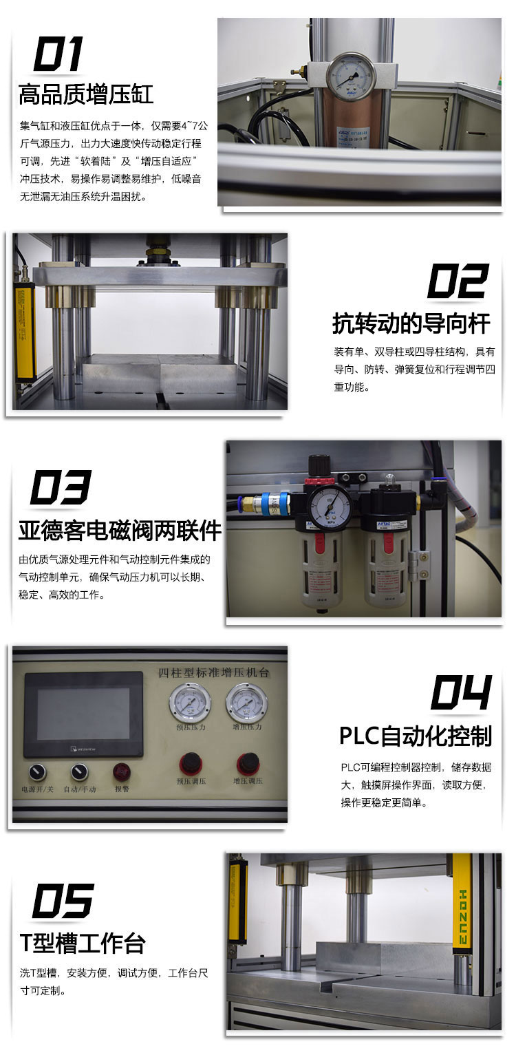 JRID四柱型氣液增壓機帶中板產品細節圖